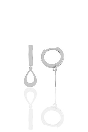 Gümüş damla küpe