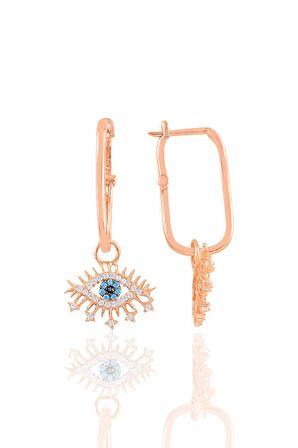 Gümüş rose lareyn göçmen küpe