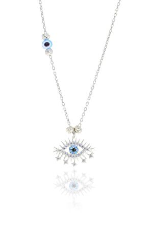 Gümüş rodyumlu doricalı lareyn kolye