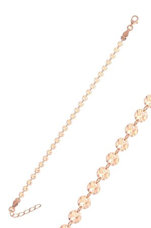 Gümüş rose dövme modeli pullu bileklik