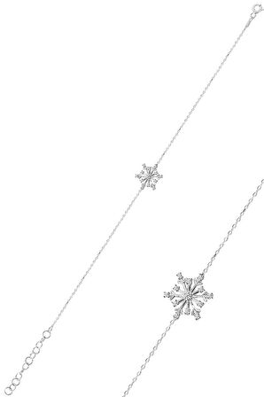 Gümüş rodyumlu kartanesi modeli üçlü set