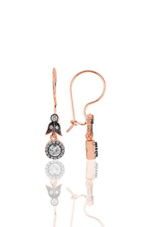 Gümüş rose elmas montürlü yuvarlak  üçlü set…