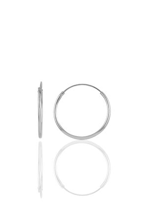 Gümüş rodyumlu halka küpe