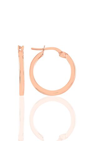 Gümüş rose 20 mm  şarnel halka küpe