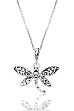 Gümüş oksitli yusufçuk modeli kolye