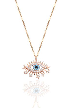 Gümüş rose lareyn kolye