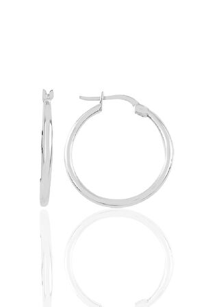 Gümüş  29 mm şarnel halka küpe