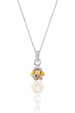 Gümüş altın yaldızlı, rodaj ve rose renkli dorissa dorica top üçlü set