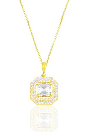 Gümüş altın yaldızlı özel tasarım baget kesim zirkon taşlı üçlü set