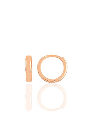 Gümüş rose 12 mm halka küpe 