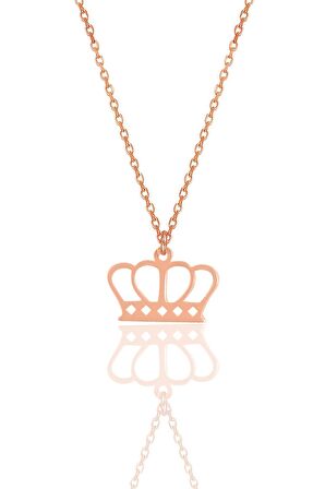 Gümüş rose taç kolye