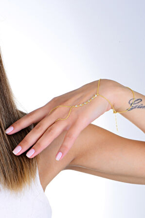 Gümüş altın yaldızlı zirkon taşlı piramit modeli şahmeran SGTL13006GOLD