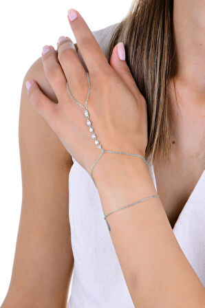 Gümüş rodyumlu zirkon taşlı geometrik şekilli  şahmeran SGTL13007RODAJ