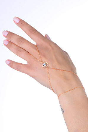 Gümüş rose zirkon taşlı lareyn şahmeran SGTL13011ROSE