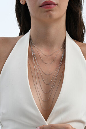 925 Ayar gümüş  gümüş zincir 40-45-50-55-60-65-70 cm 