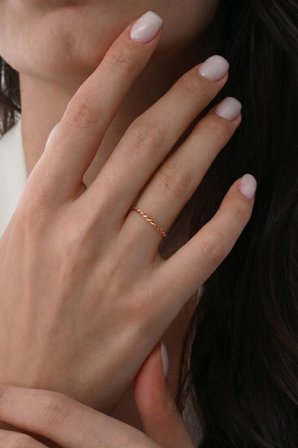 925 Ayar Gümüş Sarmal Burgu Yüzük Alyans 