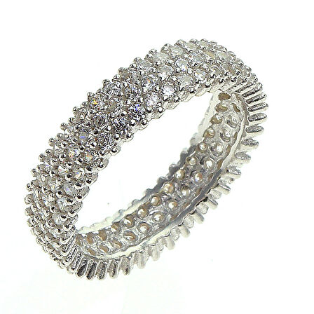 tamtur üç sıralı zirkon taşlı yüzük SGTL5733