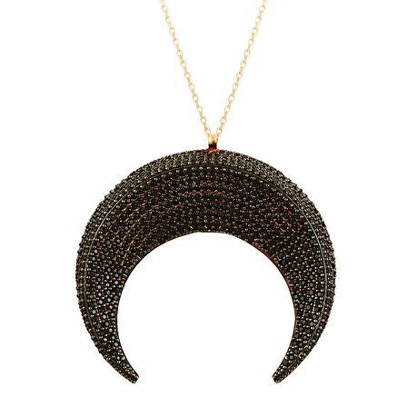 Uzun zincirli Hilal kolye