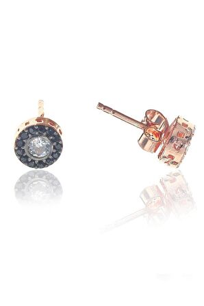 Elmas montürlü mini küpe