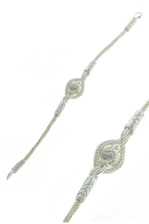 Gümüş kazaziye düğüm bileklik