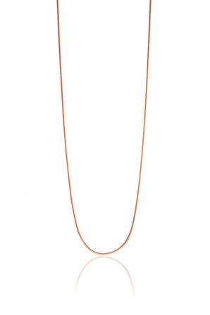 Gümüş rose italyan yılan zincir kolye