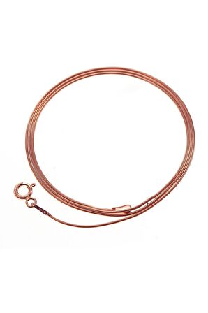 Gümüş rose italyan yılan zincir kolye