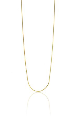 Gümüş yaldızlı italyan yılan zincir kolye