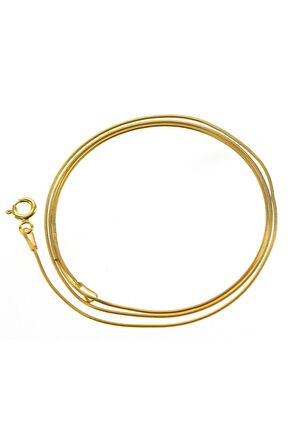 Gümüş yaldızlı italyan yılan zincir kolye