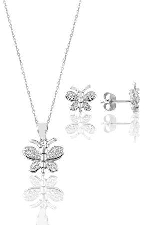 Gümüş kelebek modeli ikili set