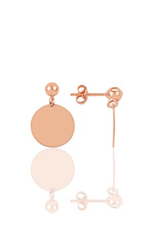 Gümüş yuvarlak modeli küpe