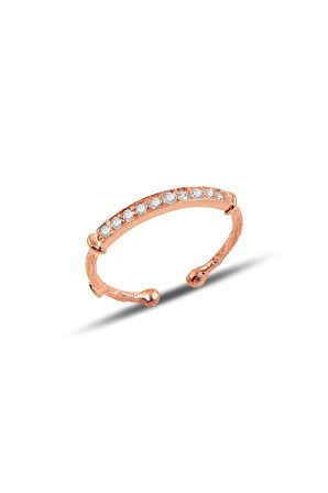 Gümüş ayarlamalı zirkon taşlı yüzük SGTL9952BEYAZ