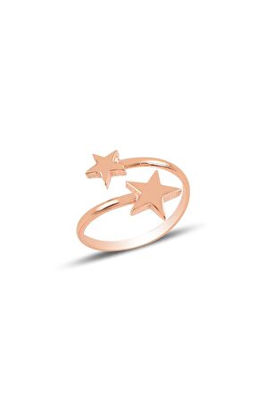 Gümüş ayarlamalı yıldız modeli yüzük