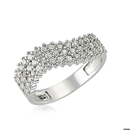 Gümüş Yarım Tur Kadın Yüzük