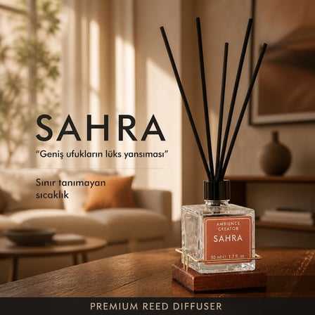 AKS - SAHRA REED DIFFUSER / ODA KOKUSU (50 ML) -  Alkolsüz özel formül