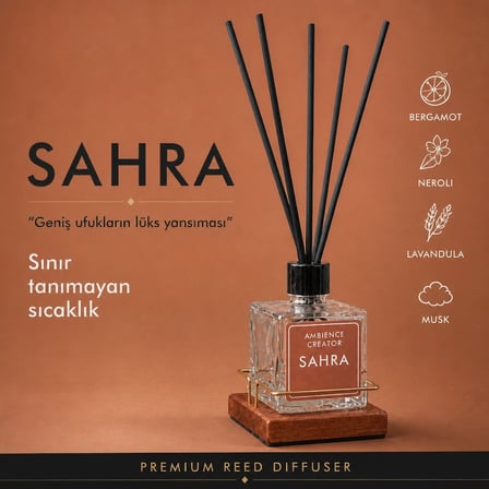AKS - SAHRA REED DIFFUSER / ODA KOKUSU (50 ML) -  Alkolsüz özel formül