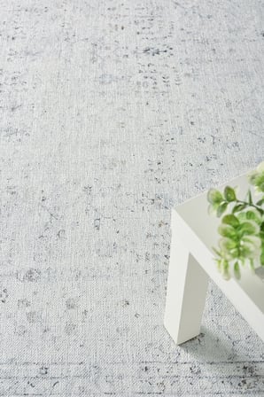 Vintage Krem Gri Antik Çerçeve Desenli Baskı Şönil Halı Kaymaz Taban Salon, Oturma Odası ve Yatak Odası Halısı SH02