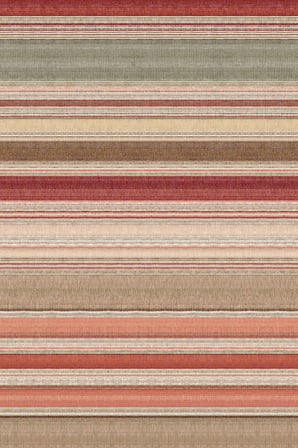 Modern Kiremit Bej Çizgili Kilim Desenli Baskı Şönil Halı Kaymaz Taban Salon Oturma Odası Yatak Odası Halısı SH06