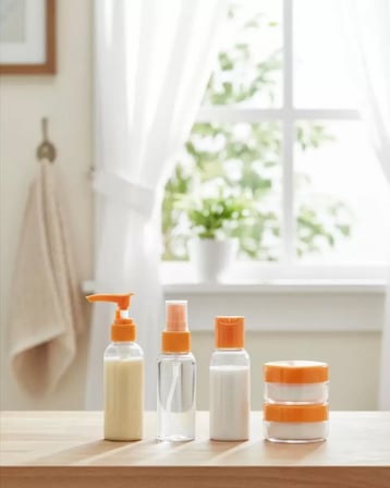Seyahat İçin 5’Li Şeffaf Kozmetik Kap Seti 30 Ml