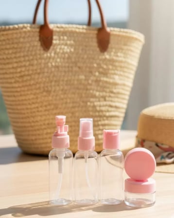 30 Ml 5’Li Seyahat Banyo Şişe Seti Çantalı