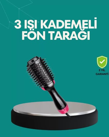 Kurutmalı Saç Şekillendirici Fönlü Fırça 1200 Watt Güç