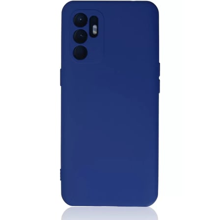 Oppo Reno 6 Kılıf Nano İçi Kadife Silikon - Mavi