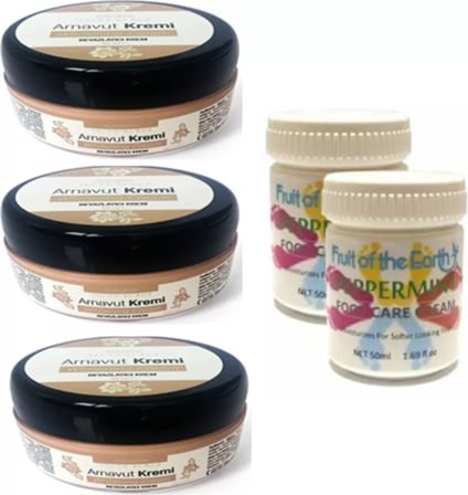Hintohu Three Brand 50Ml Arnavutaklıkkremi 3Ad+Foot Carecream 50Ml Ayak Bakımkremi Naneferahlığıvek