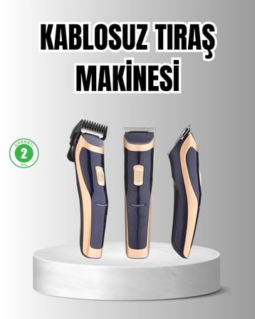 Unisex Şarjlı Saç Ve Sakal Tıraş Makinesi – Ayarlanabilir Tarak Başlıkları, Sessiz Motor