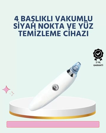 Cilt Dostu Vakumlu Siyah Nokta Temizleyici – Siyah Nokta, Yağ Ve Makyaj Kalıntılarına Karşı