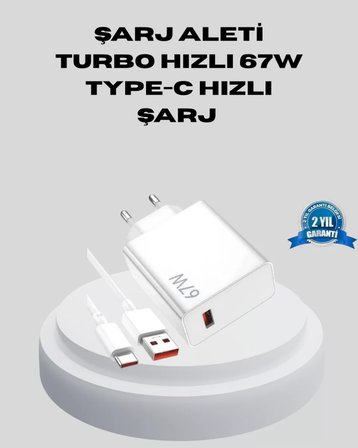 67W Type-C Turbo Şarj Cihazı – Aşırı Akım Ve Isı Koruması, Seyahat Uyumlu