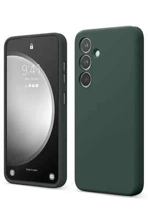 Newface Samsung Galaxy S24 Fe Kılıf First Silikon - Koyu Yeşil