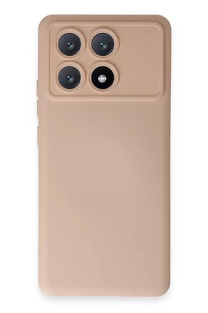 Newface Poco X6 Pro Kılıf Nano İçi Kadife Silikon - Pudra