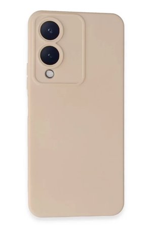 Newface Vivo Y17S Kılıf Nano İçi Kadife Silikon - Pudra
