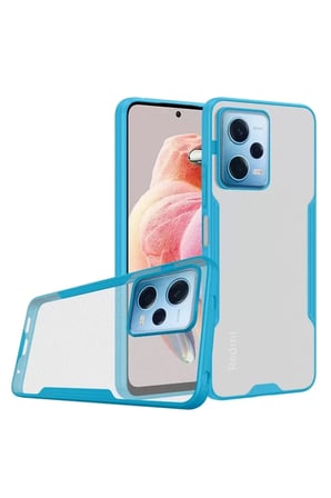 Newface Redmi Note 12 5G Kılıf Platin Silikon - Mavi