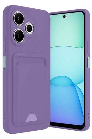 Newface Redmi 13 4G Kılıf Kelvin Kartvizitli Silikon - Lila
